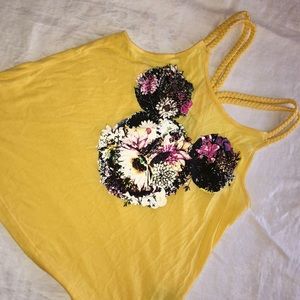 Floral Mickey Head Tank Top